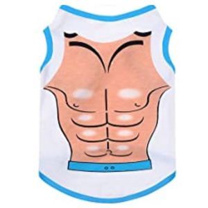 2/$10; 4/$15 LAST ONE! 🎉HP🎉 NWOT, White & Blue Muscle Little Pet Tee: Small